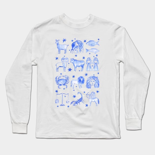 Signs of the Zodiac Long Sleeve T-Shirt by Das Brooklyn